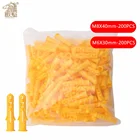 Пластиковая Расширительная Труба, 200 шт., M6 * 30 мм, M8 * 40 мм, резиновая пробка, пластиковая труба, нейлоновая Расширительная Труба, винт, настенные розетки