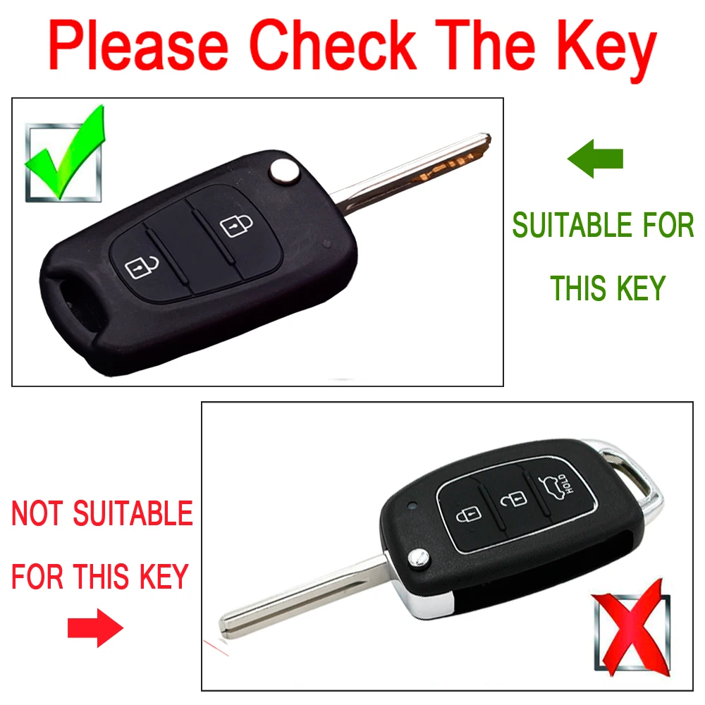 Складной чехол для автомобильного ключа кошелек с 2 кнопками брелок ключей Kia RIO K2