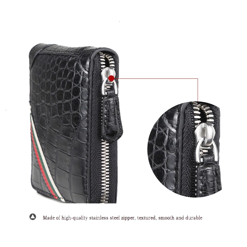

Luxury brand Crocodile Wallet Male Ultrathin Genuine Leather Zipper purse Will Capacity Short Fund European style free shipping
