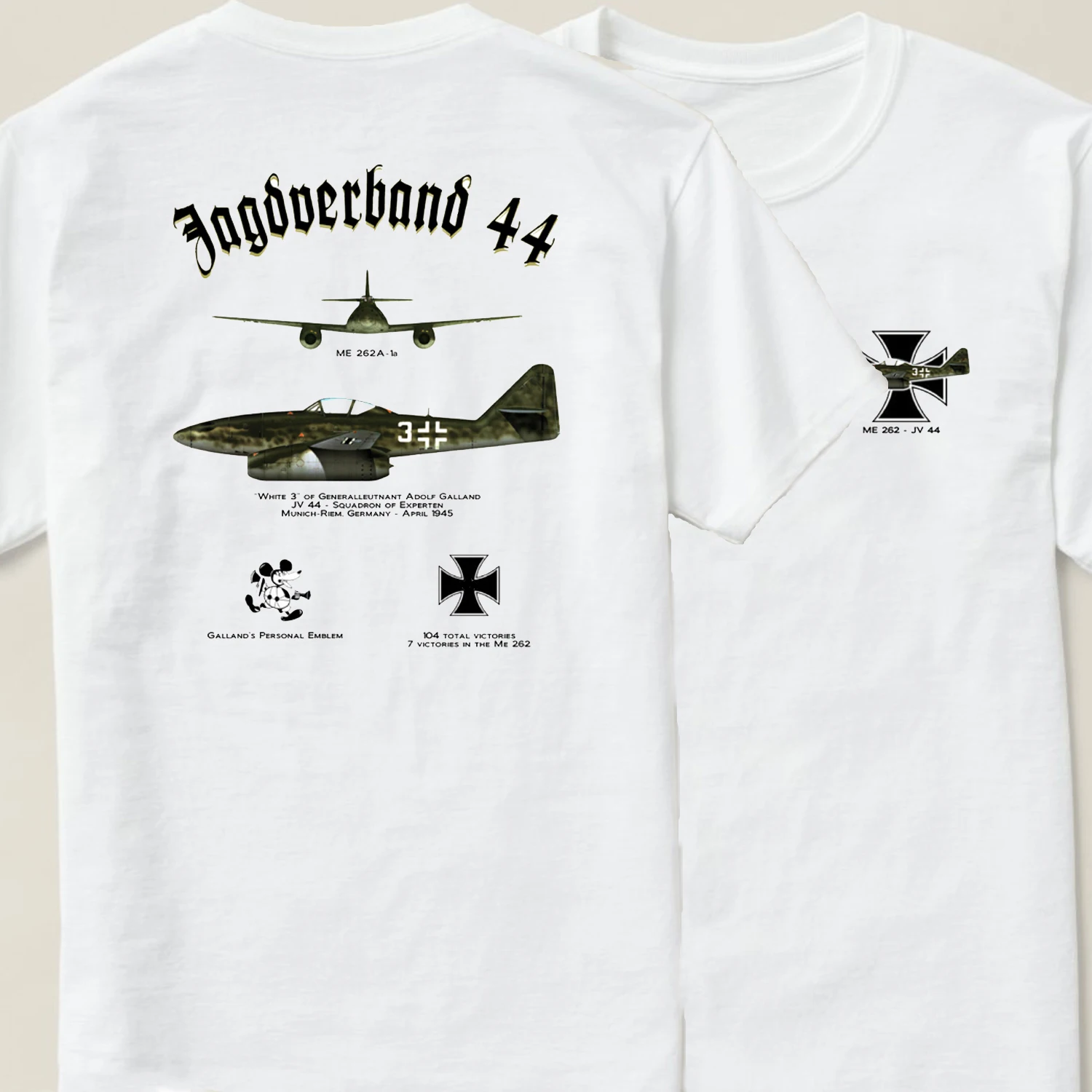 

Jagdverband 44 Experten Squadron Me-262 Jet Fighter T-Shirt. Summer Cotton O-Neck Short Sleeve Mens T Shirt New S-3XL