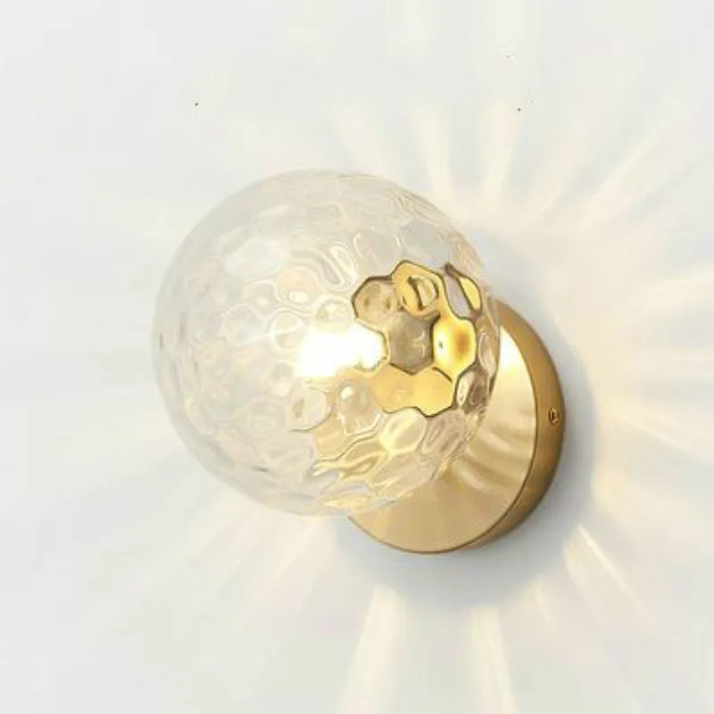 Прикроватный светодиодный настенный светильник для спальни стеклянный шар