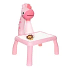 Цветная кисть-проектор для рисования, жираф, следы, рисования, проектор, пленка, копировальная игрушка, стол для рисования, пастельный карандаш, пластиковый подарок для детей