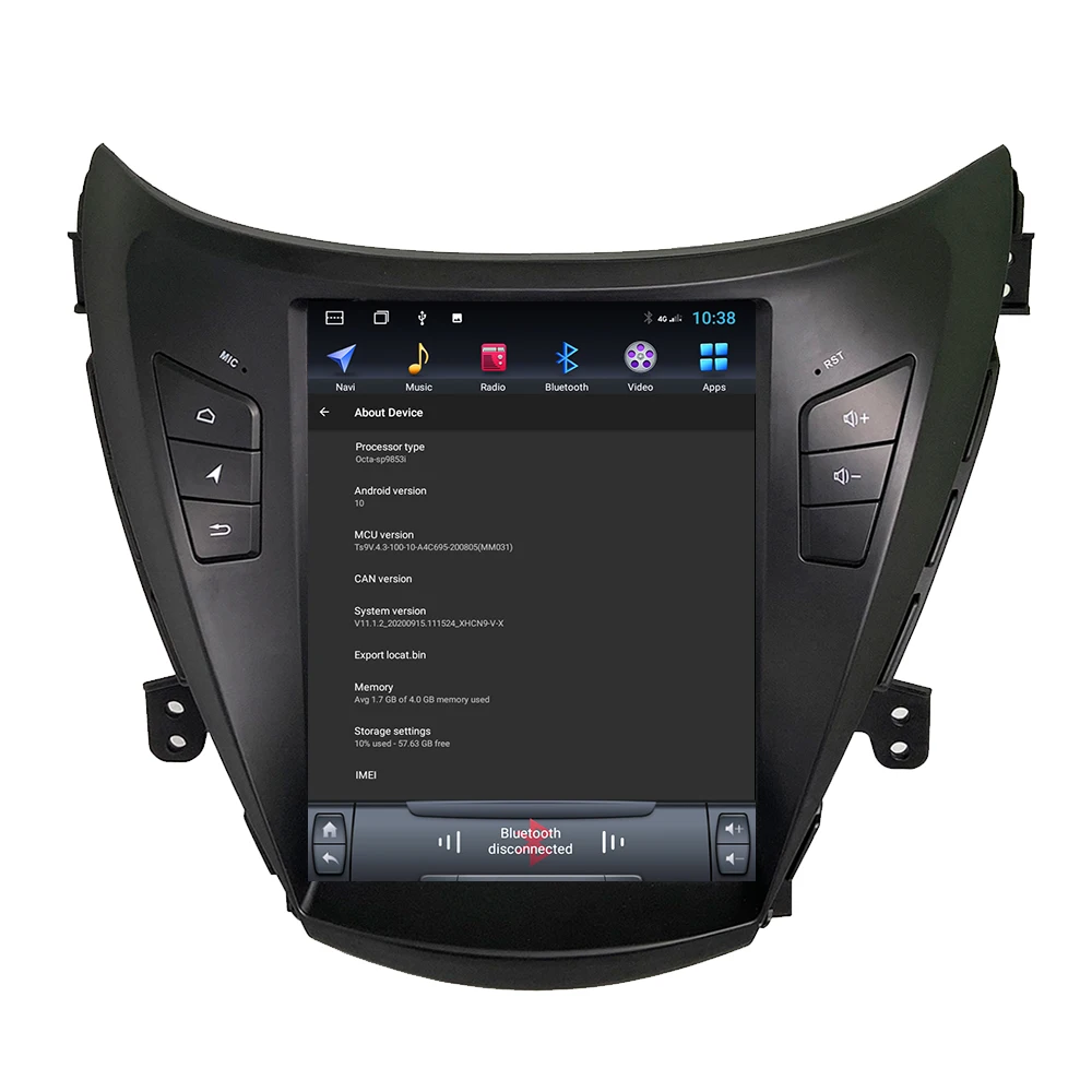 ZOYOSKII Android 9 0 10 4 дюймов автомобильное радио GPS bluetooth навигация для hyundai elantra 2012