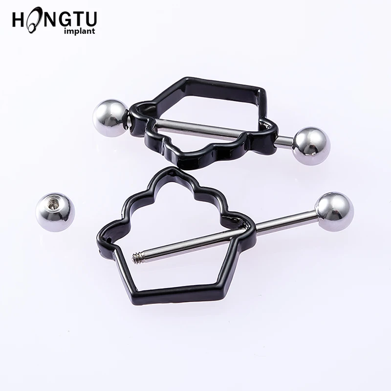 2 шт. сексуальное кольцо для сосков штанга нержавеющая сталь защита груди