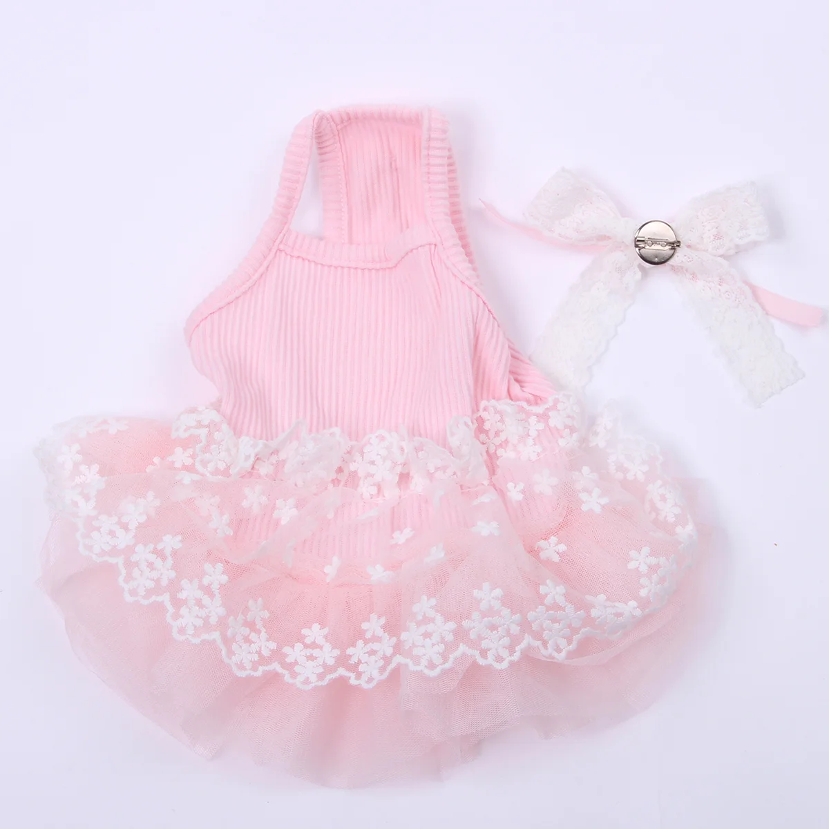 

Princess Dog Cat Dress Tutu Flowers Lace Design Pet Puppy Skirt Spring Summer Clothes Outfit