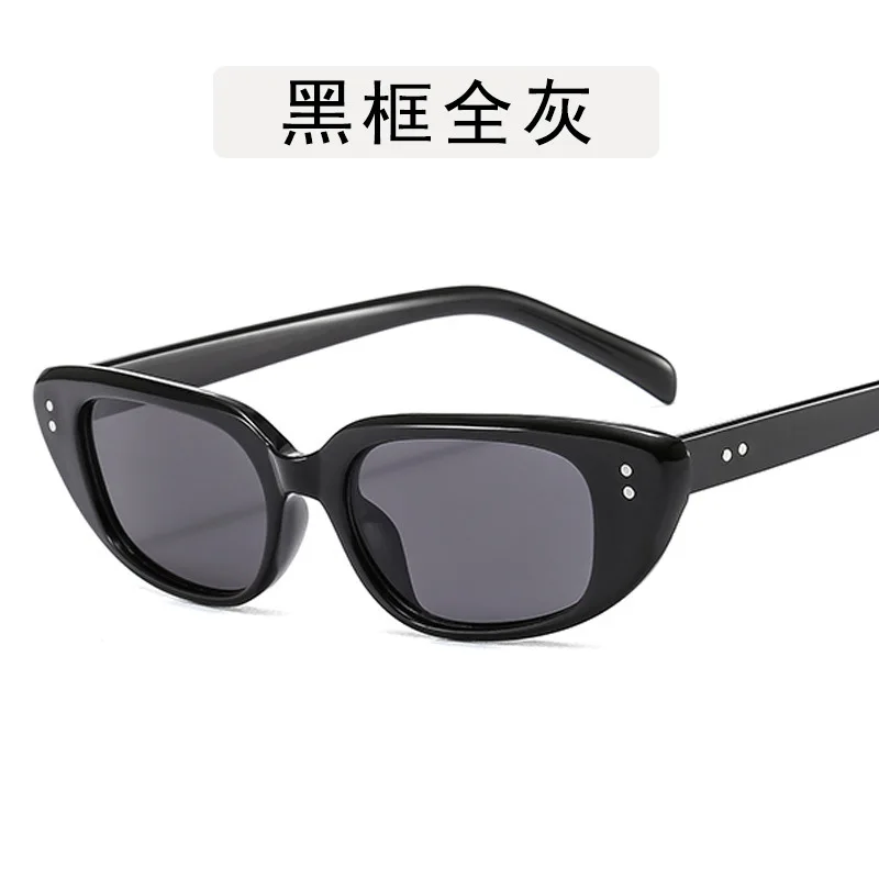 

New Vintage Black Cat Eye Sunglasses Women Fashion Brand Designer Mirror Small Frame Cateye Sun Glasses For Female Shades UV400