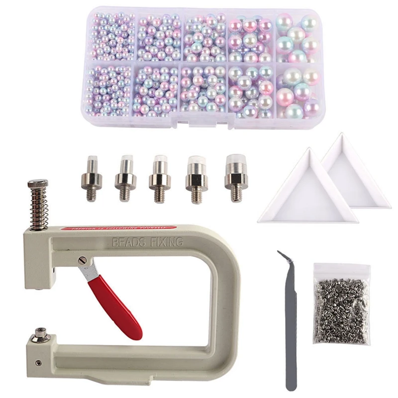 

Pearl-Setting-Machine And Hand Press Pearl Setting Tool,With Pearl Beads Screw Head For Sewing Crafts Shoes Clothing DIY