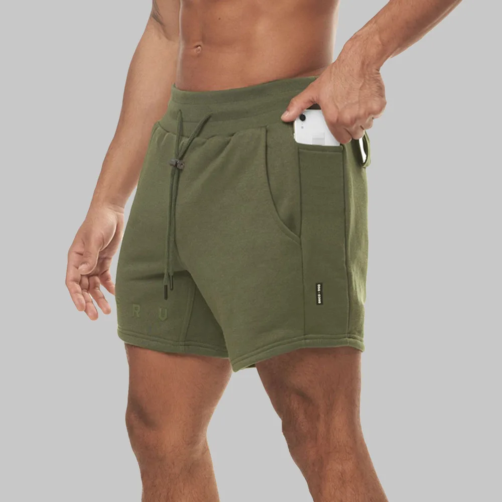

Summer New Style Men's Sports Shorts Western Style Outdoor Loose Oversize Casual Letter Solid Color Elastic Waist