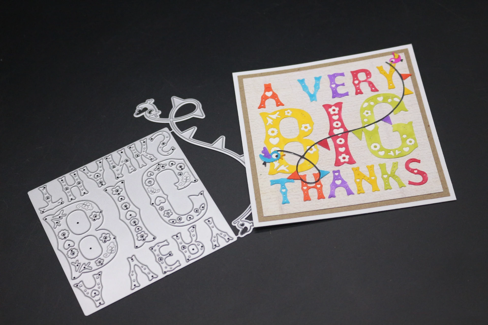 Спасибо вам большое металлический Трафаретный вырубной штамп кроя поделочная