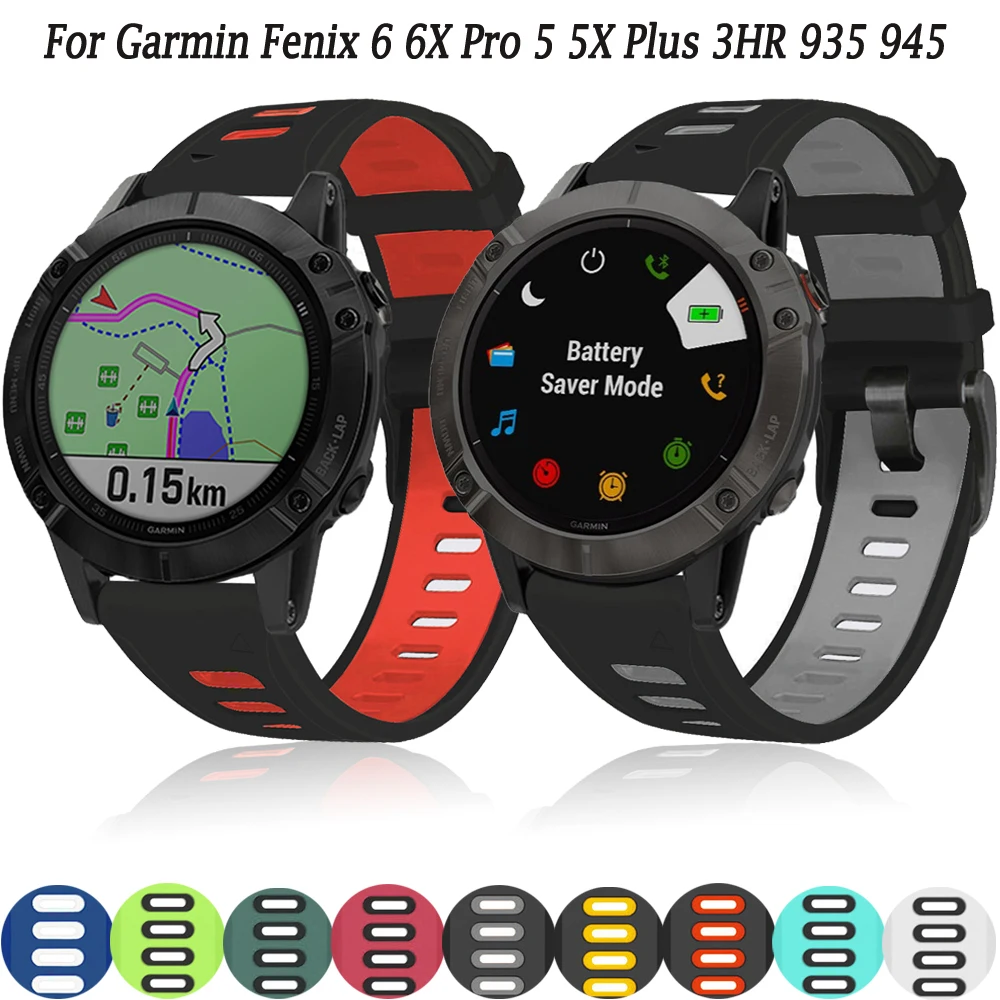 

Ремешок силиконовый для смарт-часов Garmin Fenix 6 6X Pro 5 5X Plus 3HR 935 945