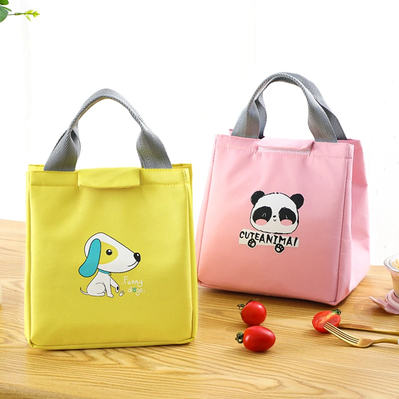 

QQD милая сумка для ланча для детей мультфильмы термальная сумка для еды портативная изолированная сумка-холодильник для пикника путешестви...