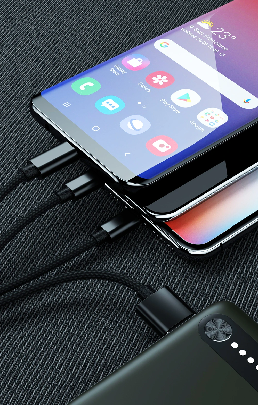 Swalle 3 в 1 USB кабель брелок короткий Micro usb type C мульти зарядное устройство кабель для Xiaomi huawei iPhone Быстрая зарядка