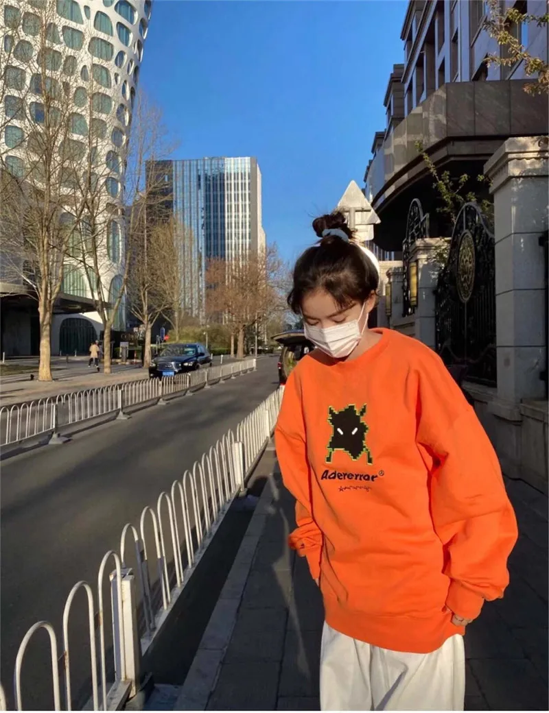 

2020FW Monster Adererror Sweatshirts Crewneck Men Women 1:1 Top Quality Patch Embroidery Ader Error Korea Hoodie