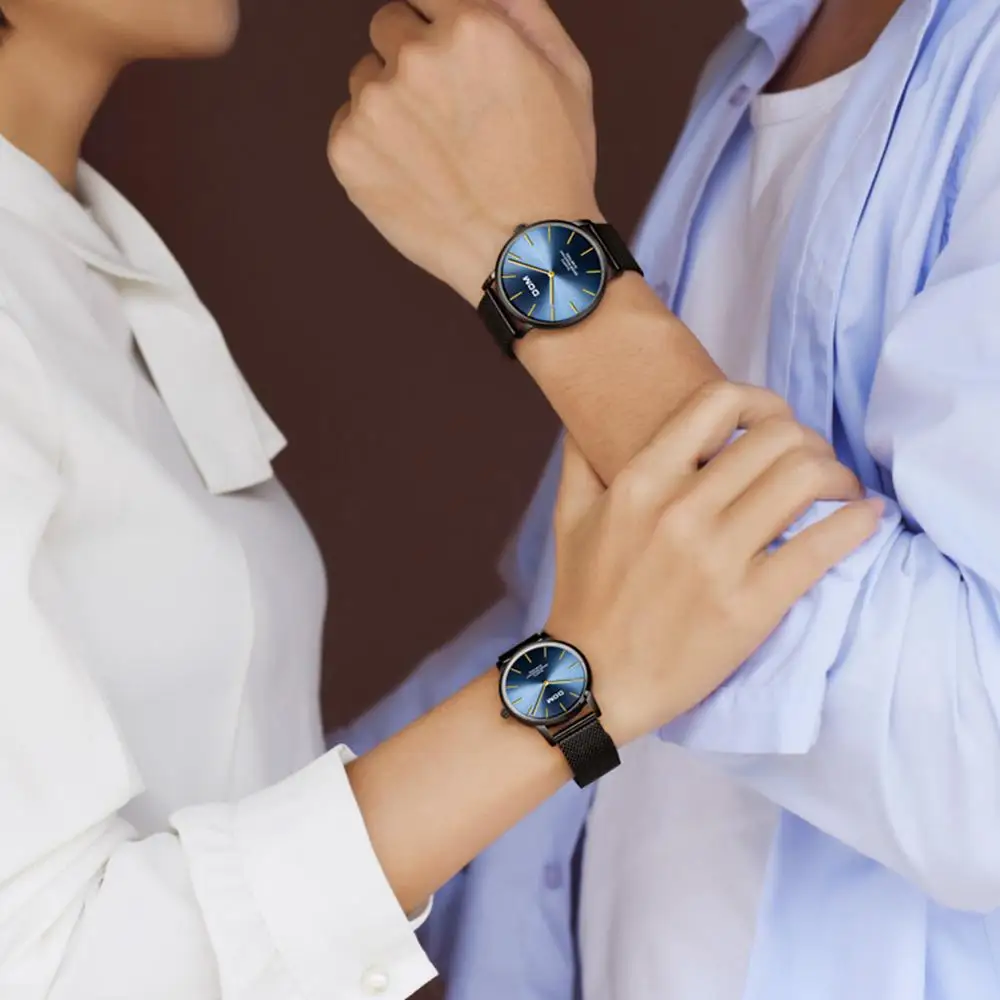 Часы DOM Мужские кварцевые с сетчатым браслетом брендовые люксовые повседневные