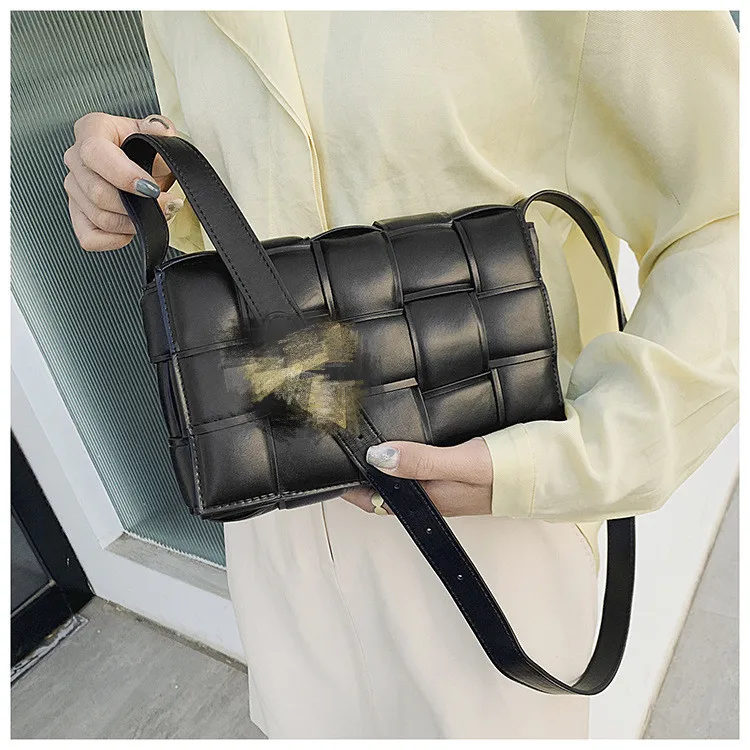 

Fashion Lattice Pattern Messenger Bags for Women 2021 PU Leather Small Square Flap Solid Casual Travel Shoulder Crossbody Bags