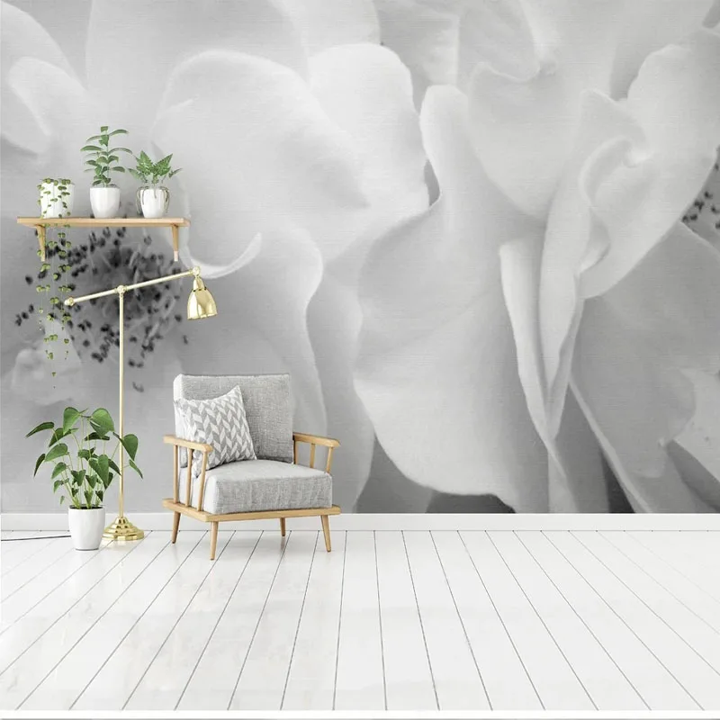 

Custom Any Size 3D Wallpaper Aesthetic Hand-Painted Oil Painting Quilted Flowers Nordic Background Wall Home Decor 3D Stickers