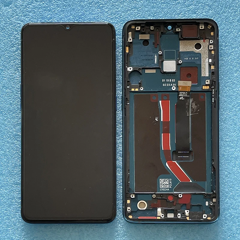 6 5 amoled original for realme x2 pro x2pro rmx1931 lcd display screen frametouch panel digitizer for oppo reno ace pclm10 free global shipping