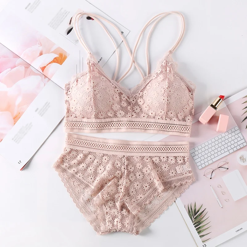 

Женский сексуальный бюстгальтер, модный сексуальный кружевной бюстгальтер без стального кольца, удобный бюстгальтер без кожицы, трусики