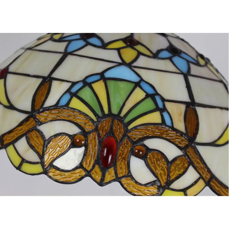 

Tiffany European Color Retro Glass Vintage Pendant Lights LED Indoor Lighting Hanging Lamp For Bedroom Living Room Home Decor