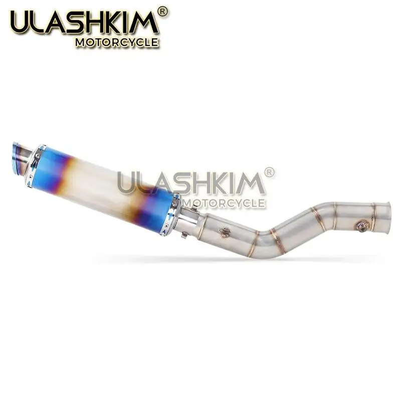 Мотоцикл глушитель Escape полная система средняя ссылка труба без шнуровки для yamaha