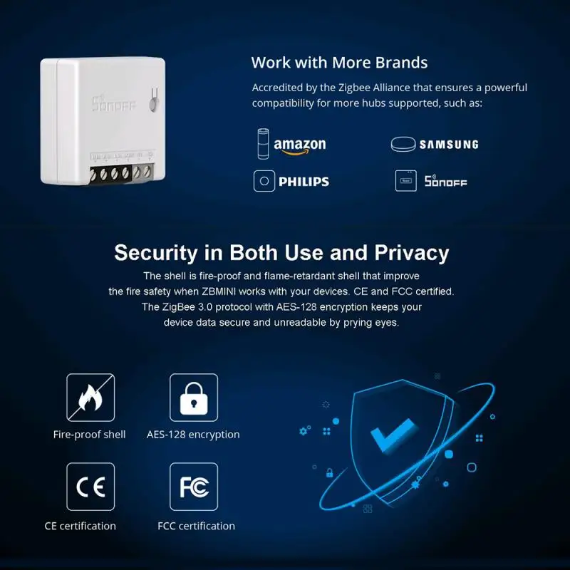 

SONOFF ZBMini 2 Way DIY Smart Zigbee Switch eWeLink APP Control Remote Timer ZBBridge Required Work With Alexa Google Home