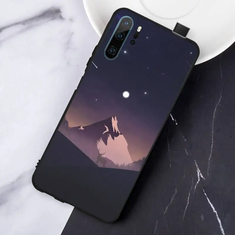 

Aesthetic art mountain scenery Phone Case For Huawei honor Mate P 10 20 30 40 i 9 8 pro x Lite smart 2019 nova 5t