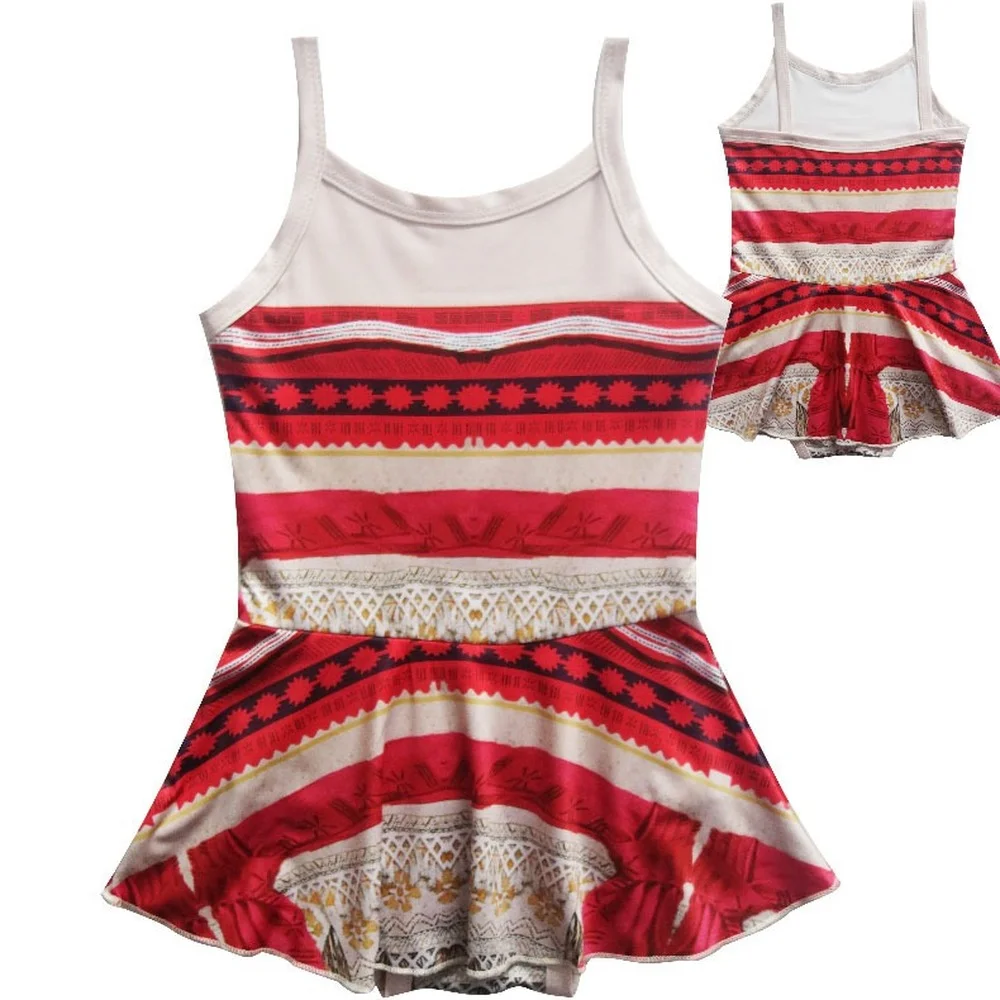 3-9 Летний купальник для девочек 2021 новый однокусковый купальник Moana Sling Стиль Детская анимационная печать.