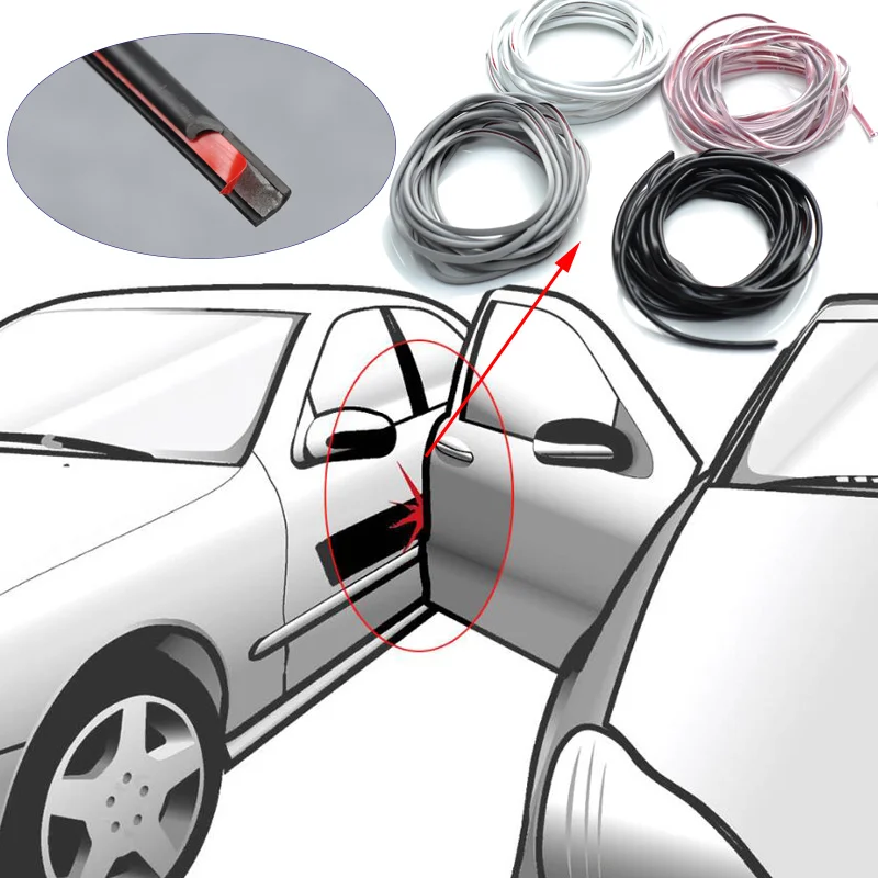 5 метров Универсальная автомобильная край двери гвардии царапины Газа протектор