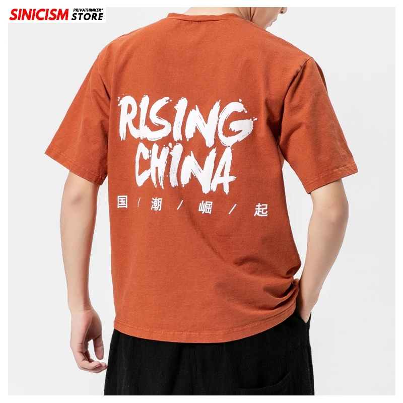 Sinicism Store 2020 мужские футболки с круглым вырезом и буквенным принтом летние