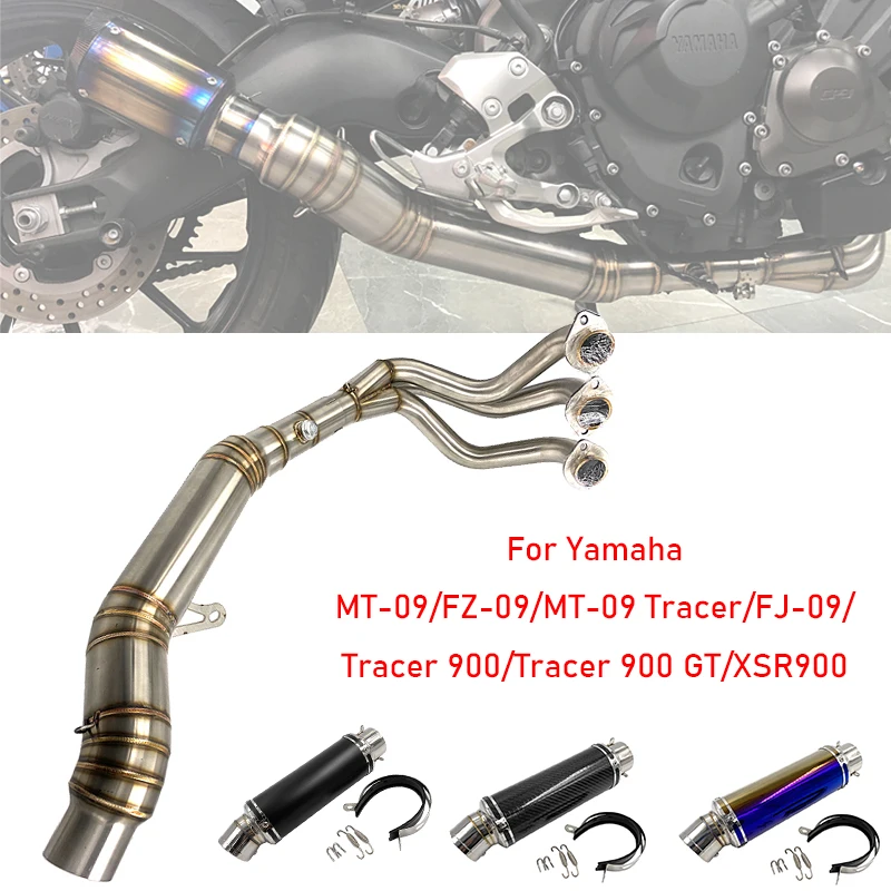 Для Yamaha XSR900 MT 09 TRACER 900 GT MT09 FZ09 FJ Slip On 61 мм модифицированный Глушитель выхлопная
