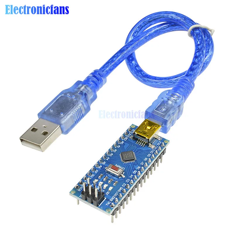 Плата микроконтроллера Nano V3.0 3 0 ATmega328 ATmega328P плата CH340 для Arduino сменный USB кабель