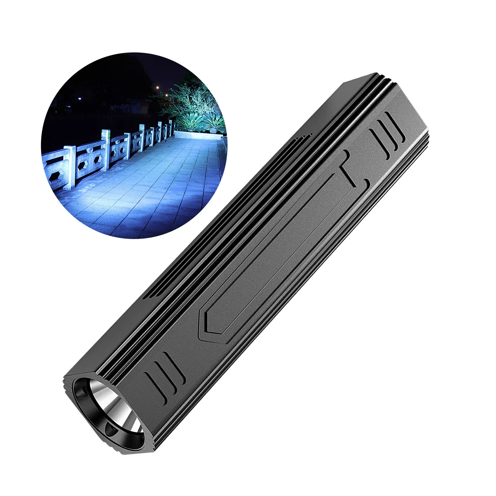 

USB Rechargeable IPX 45 LED 800 Lumens Flashlight Waterproof Bright Flash Light Torch 5 Lighting Modes For Outdoor Camping
