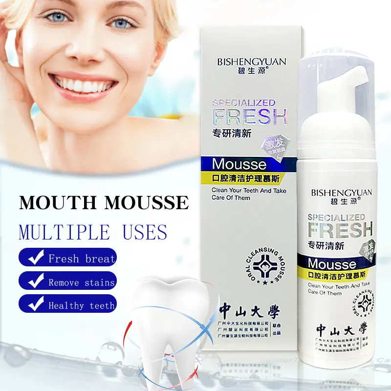 80 мл отбеливающий мусс зубная паста Чистка зубов свежая сияющая гигиена полости