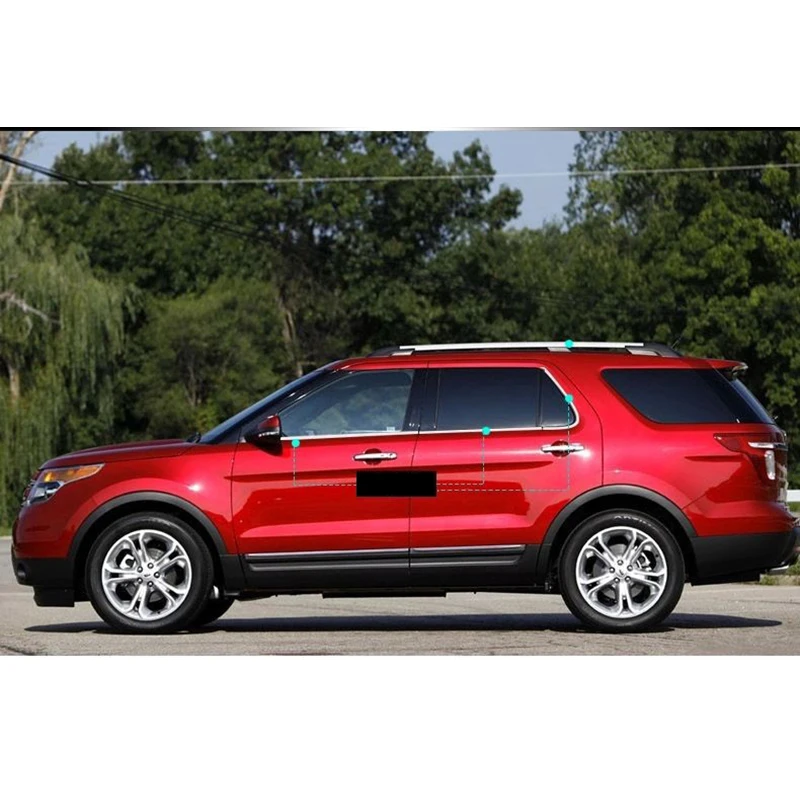 Lsrtw2017 304 нержавеющая сталь окна автомобиля планки для ford explorer 2012 2013 5