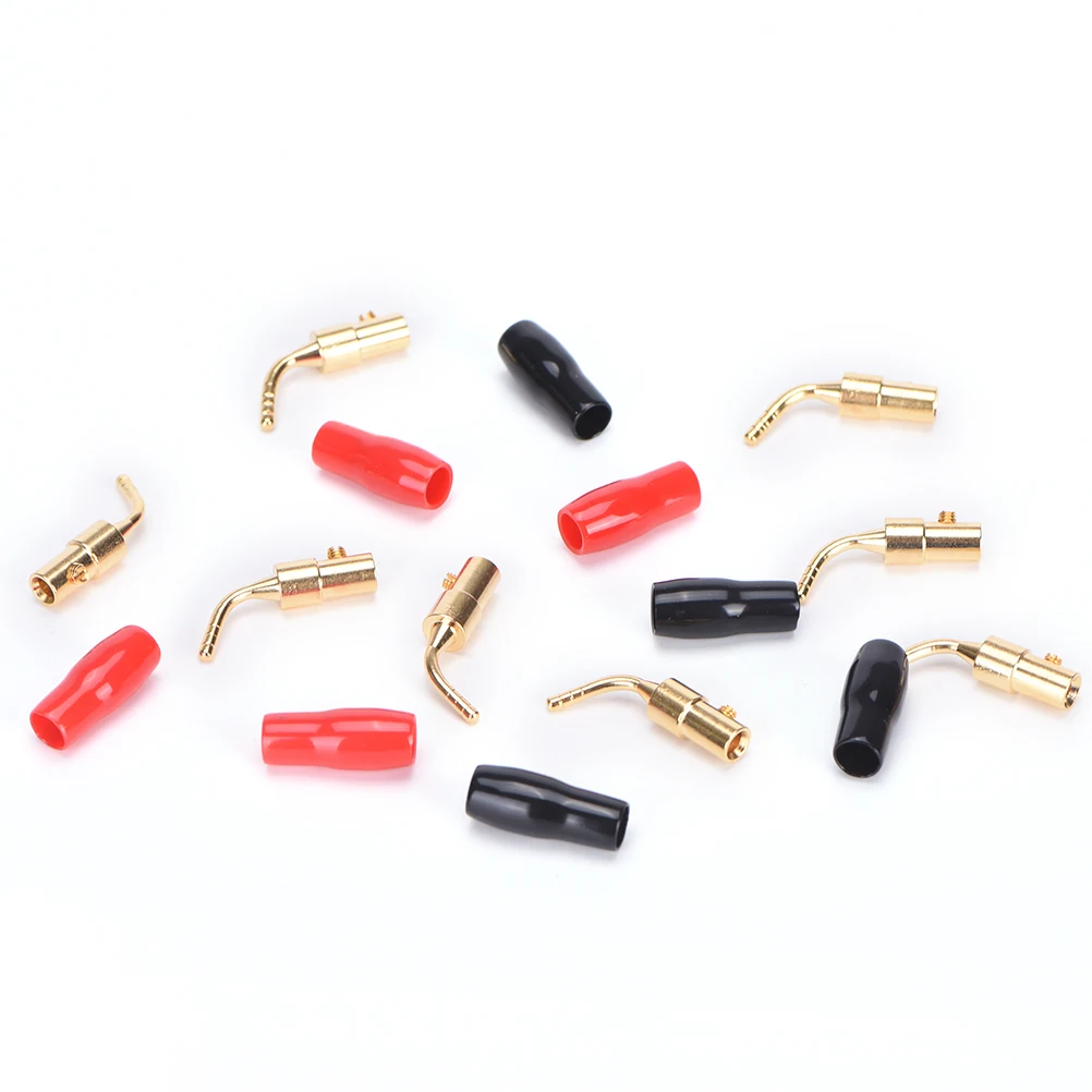 

8PCS 2MM Speaker Terminals Wire Pin Plug Banana Plugs Connectors Screw Lock Cable Wire Adapter With Rubber Covers Set