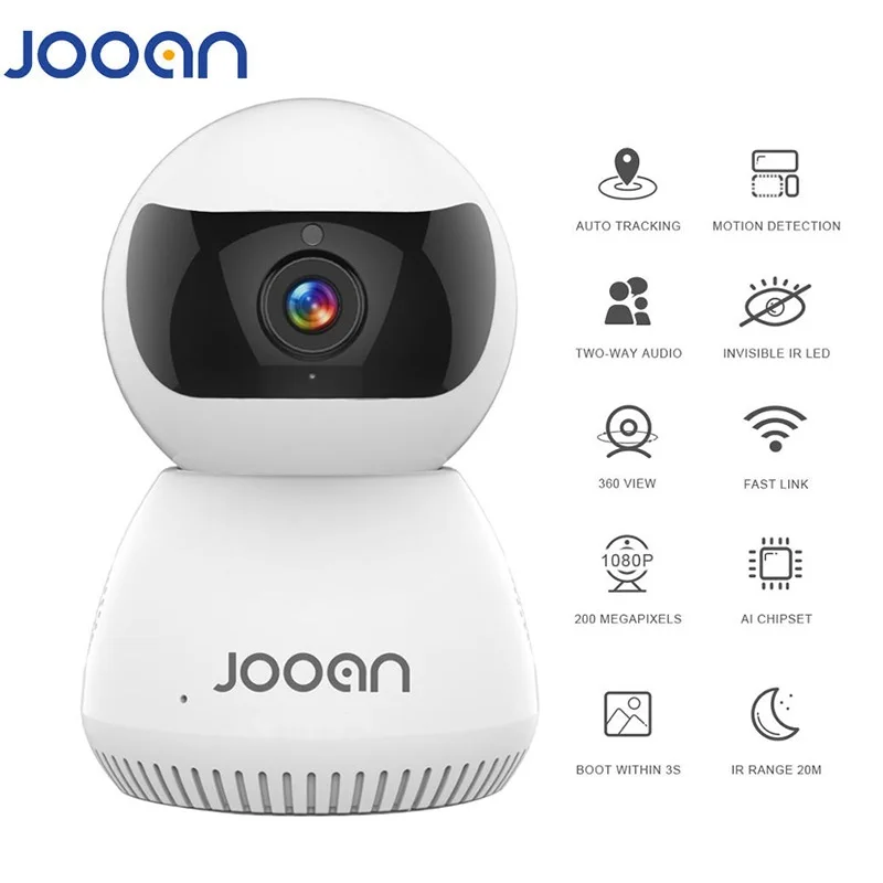 JOOAN IP камера беспроводная AI Tuya умная IP камера автоматическое отслеживание с полным дуплексным двухсторонним интерком для видеонаблюдения