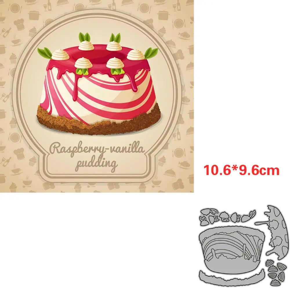 Бумага для скрапбукинга с клубничным пудингом металлические штампы
