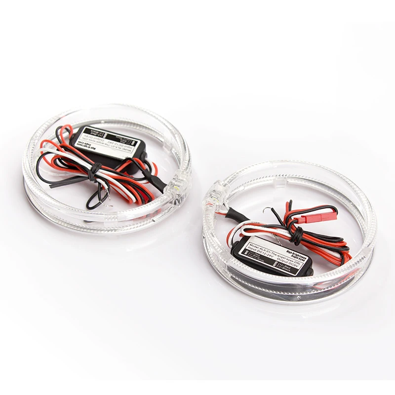 

2PCS/Pair Car Angel Eyes 80MM 95MM 100MM 125MM 2.5inch 3inch Auto Halo Rings 9-30V Headlight Driving Lamps With Driver White
