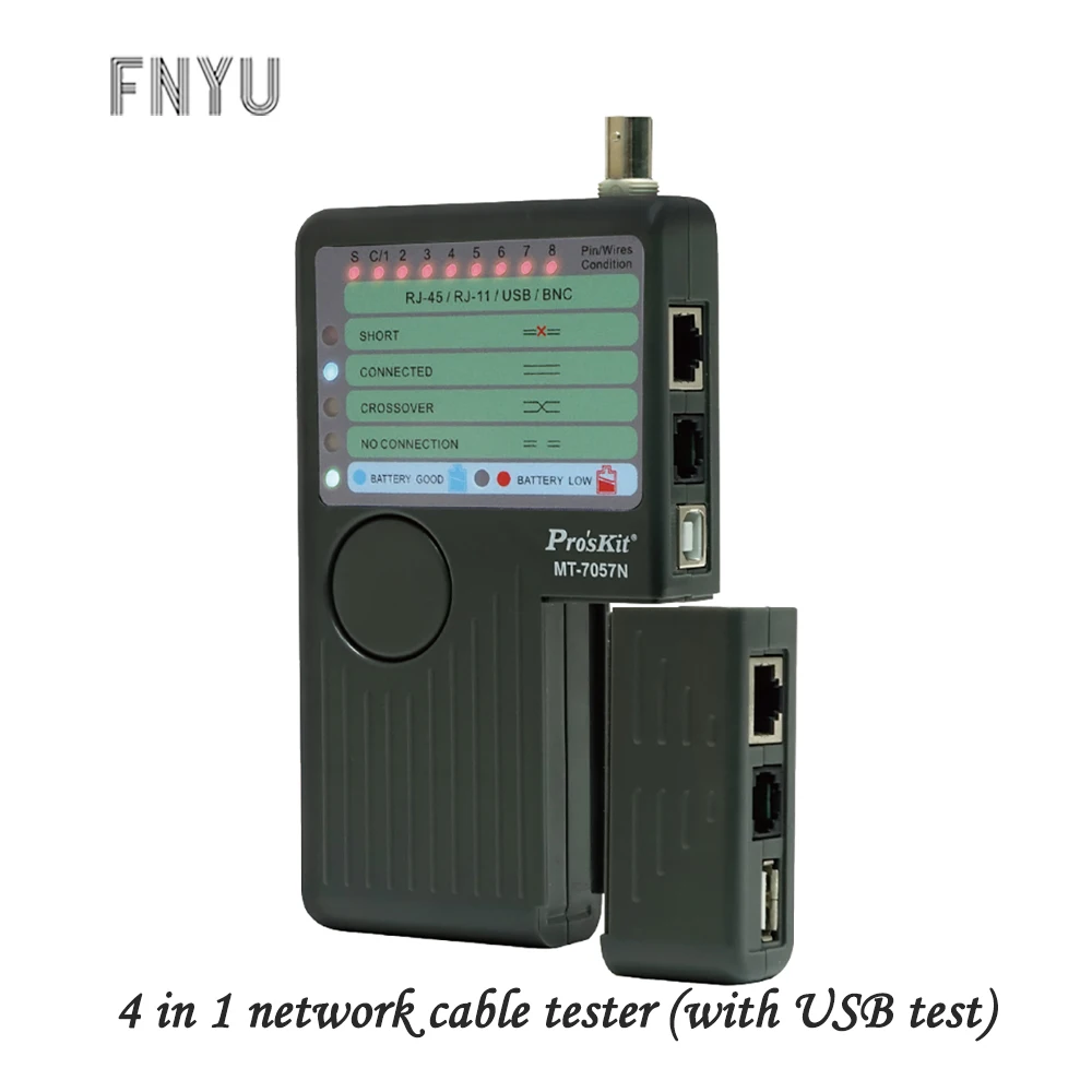 Pro'skit MT 7057N 4 в 1 тестер сетевых кабелей с байонетным коаксиальным разъемом USB