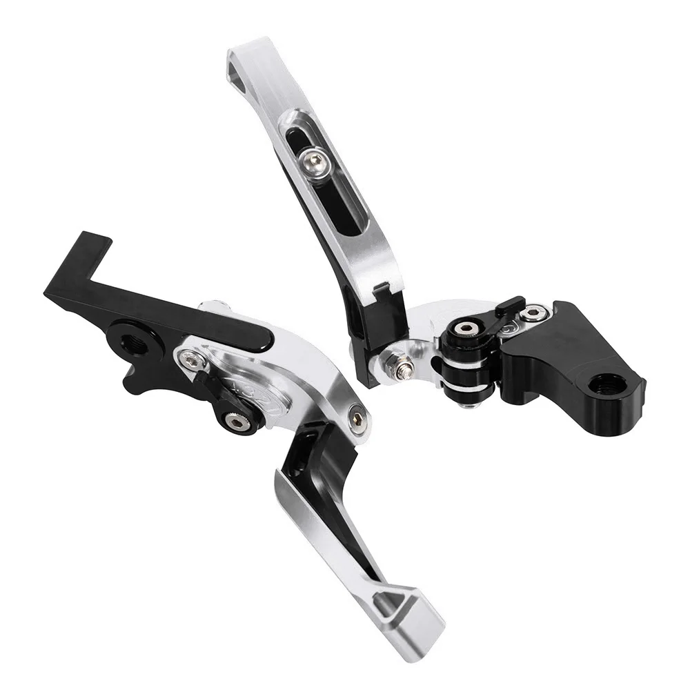 Silver Для Kawasaki Z300 Ninja 300R 2013- Z250SL- Ninja 400 ЧПУ Складные Выдвижные рычаги тормоза мотоцикла сцепления - Цвет: Silver