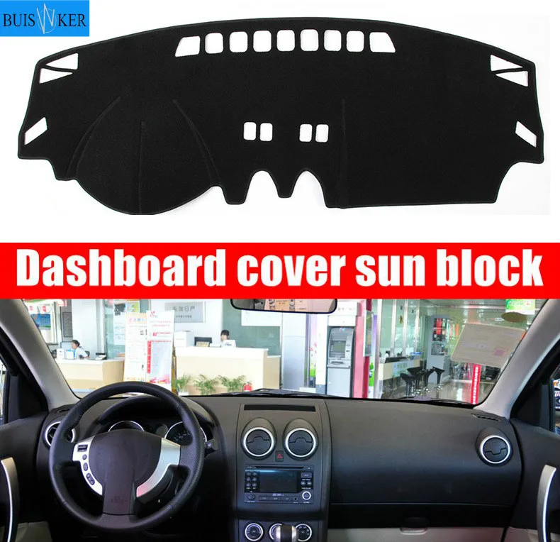 

Для Nissan Qashqai J10 2006-2013, автомобильный Стайлинг, крышка приборной панели, коврик, накладка солнцезащитный щиток для салона, ковер, защита от уль...