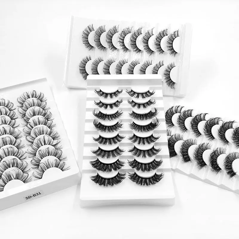 80 пар 3D норковые ресницы 100% толстые настоящие накладные натуральные для красоты