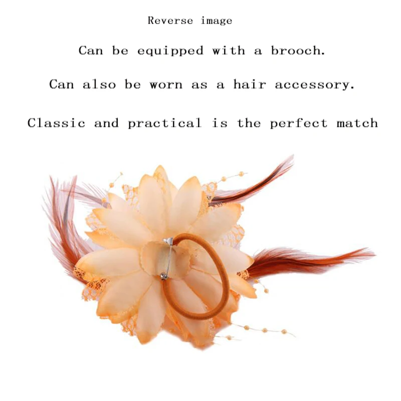 Earofcorn Handmade Beaded Bride Wedding Hair Rope Accessories Korean Style Beautiful Fabric Flower Wrist Brooch | Украшения и