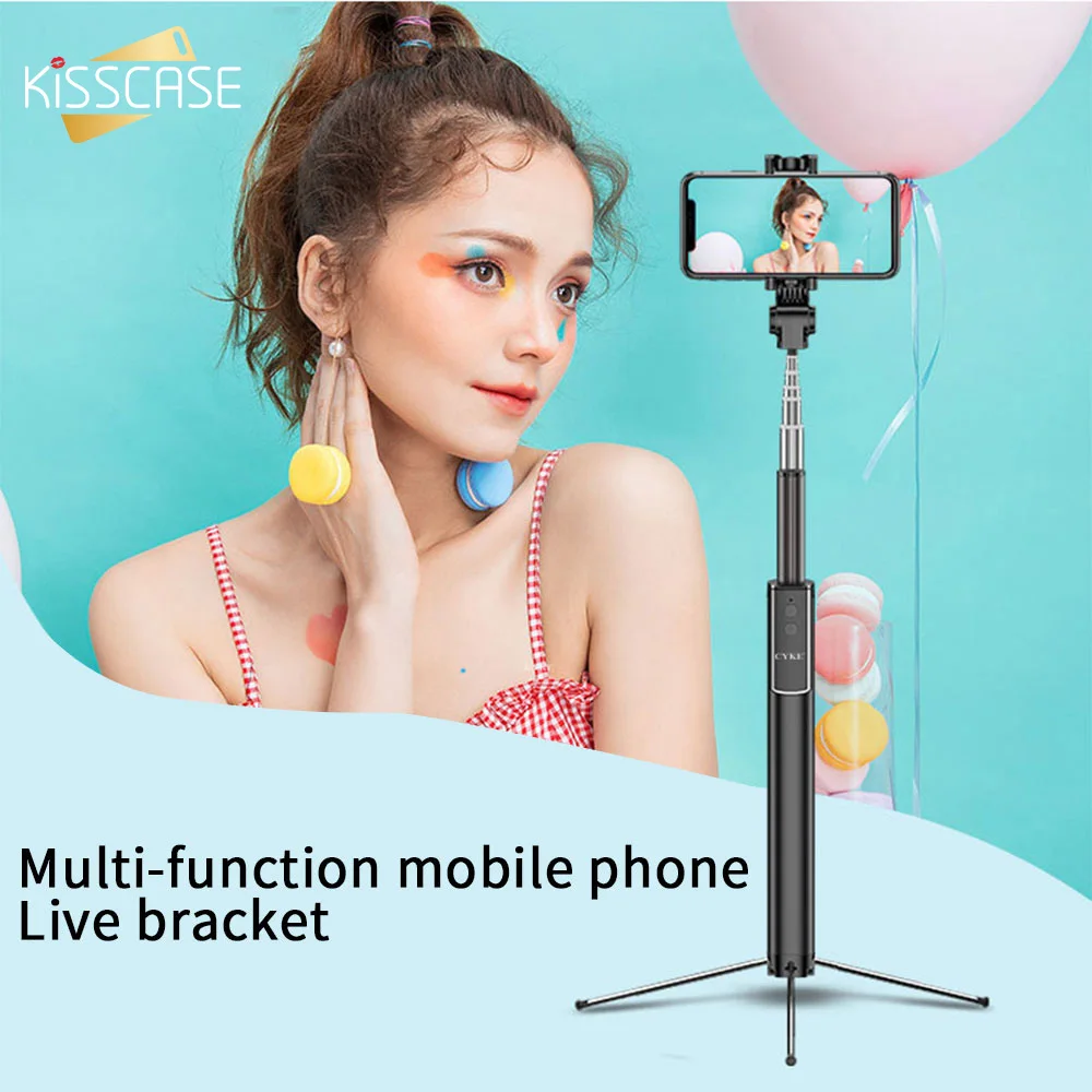 Оригинальный складной штатив KISSCASE монопод Bluetooth селфи-Палка с беспроводной