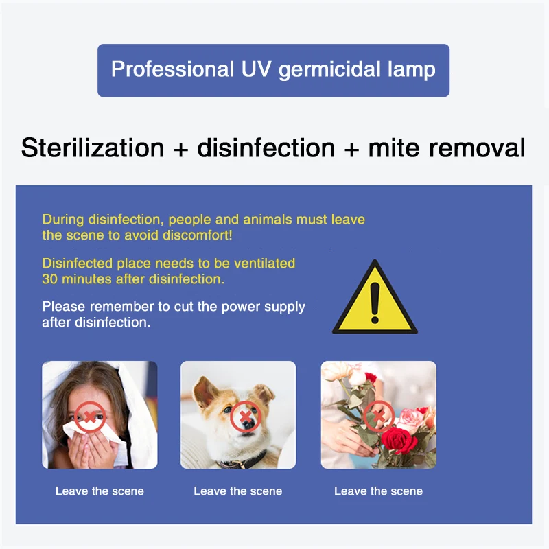 UV Disinfection Table Lamp Ozone Sterilization Portable Lamps Dust Mite Controller 38W 220V 110V EU/US Plug Bedroom Living Room | Лампы и