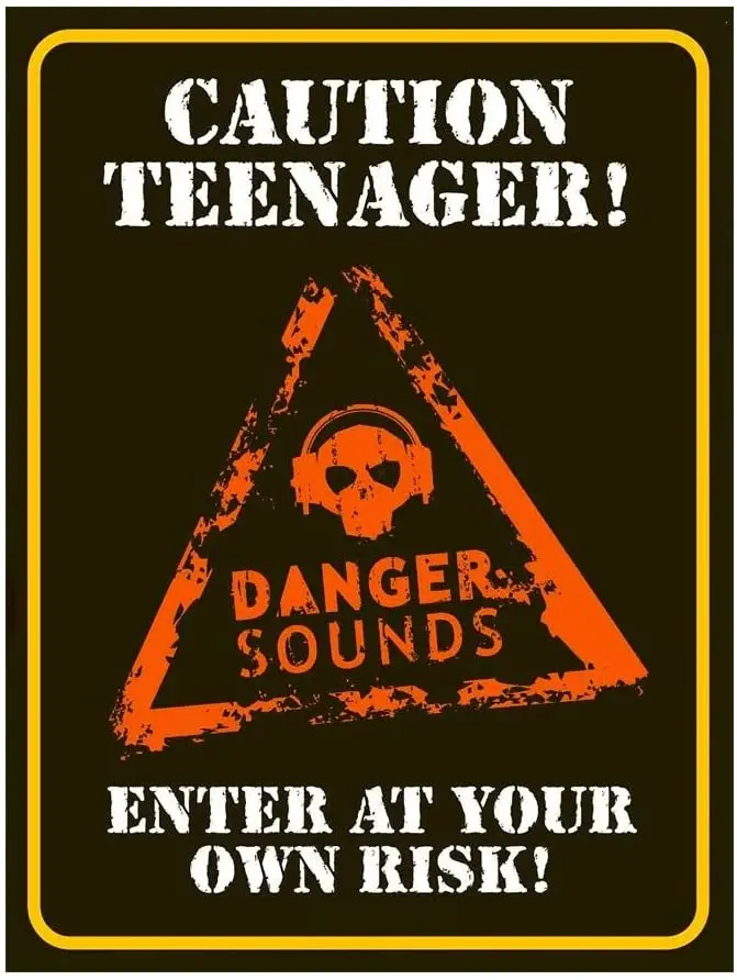 

Caution Teenager Retro Tin Sign Metal Sign TIN Sign