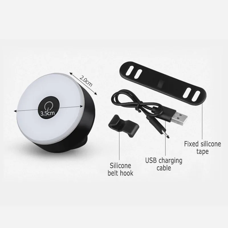 Миниатюрный светодиодный велосипедный фонарь задний Ultrabright зарядка через USB