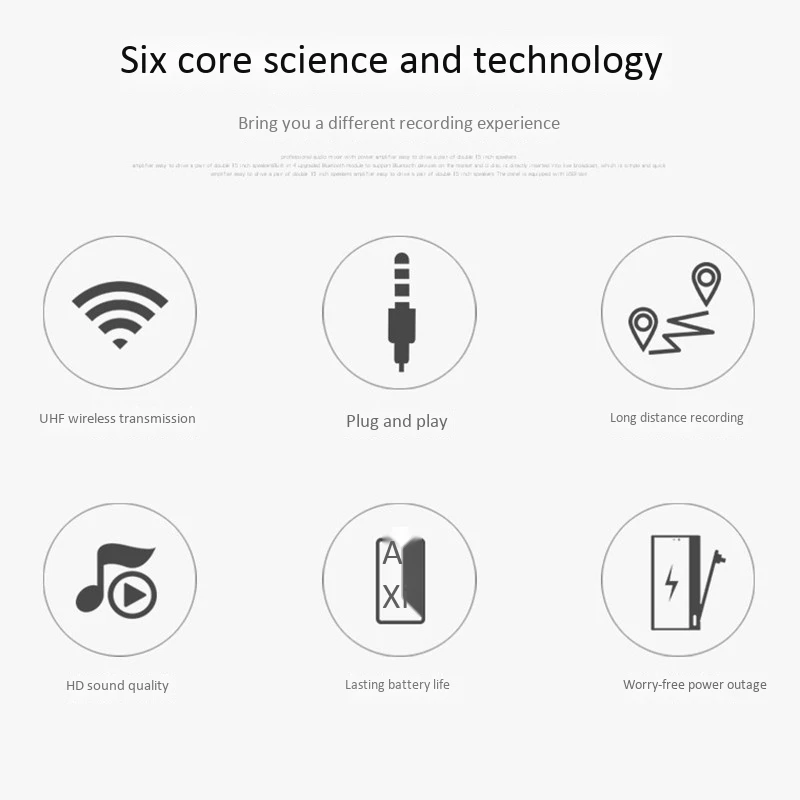 Professional UHF Microphone Lavalier Long-Distance Camera Mic for Phone SLR PC and Voice Recorder | Электроника