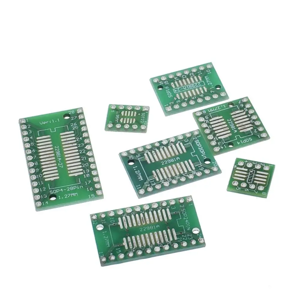 7value*5pcs PCB Board Kit SMD Turn To DIP SOP MSOP SSOP TSSOP SOT23 8 10 14 16 20 24 28 SMT | Лампы и освещение