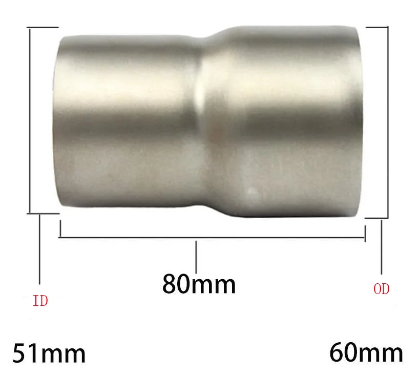 60 мм до 51 мотоцикл выхлопной адаптер Редуктор разъем трубы для квадрокоптера с